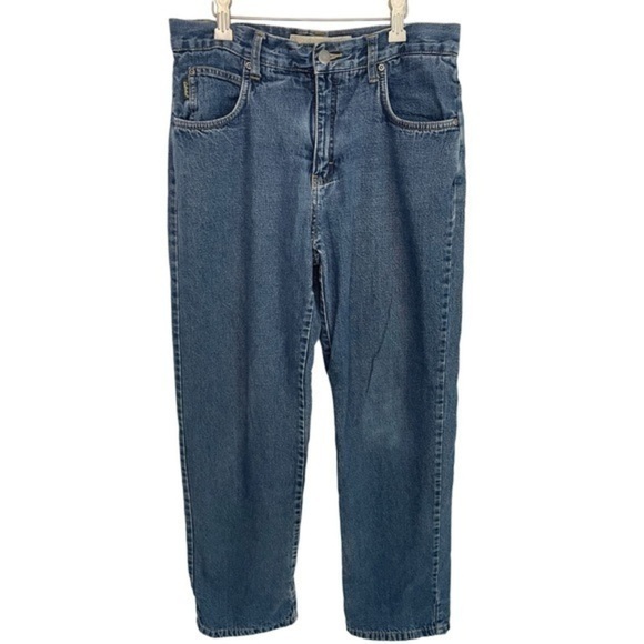 CABELAS CASUALS FLEECE LINED DENIM STRAIGHT LEG JEANS, SIZE 6 REG - Picture 1 of 10